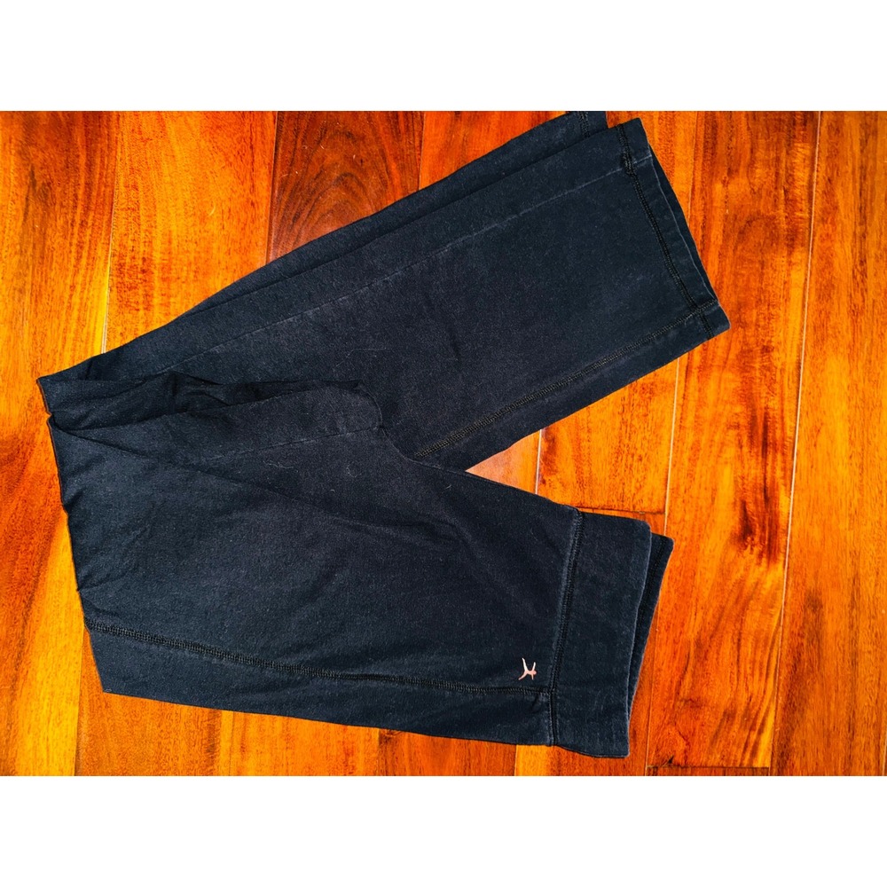 Danskin Capri Leggings Womens Medium Navy Blue Excellent Cotton Blend Style 2120